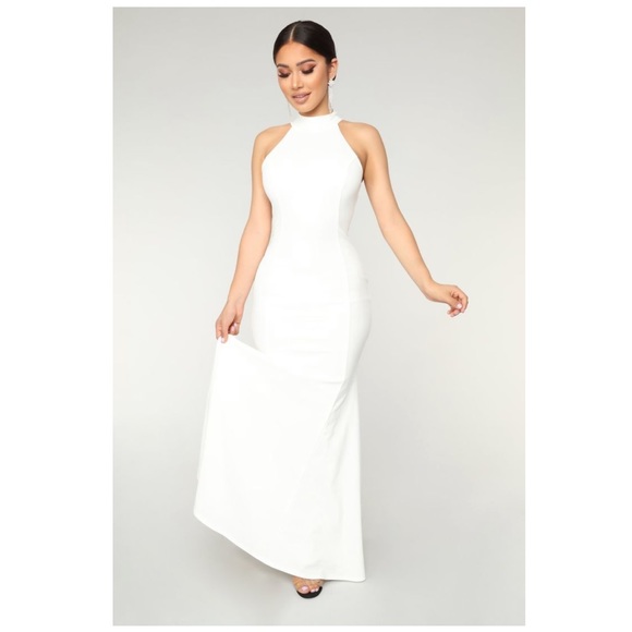 Fashion Nova Dresses & Skirts - NWT White Fitted Maxi Dress